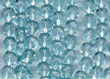 4mm Aquamarine Czech Firepolish Glass Beads - Click Image to Close