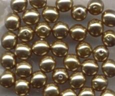 6mm Lt Brown Glass Pearls - Click Image to Close