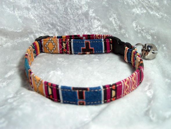 Southwest Designer Colors Cat or Kitten Collar