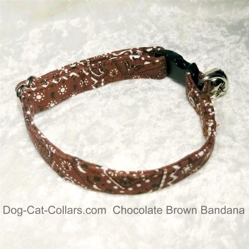 Chocolate Brown Bandana Cat collar