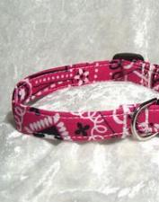 Hot Pink Bandana Cat collar