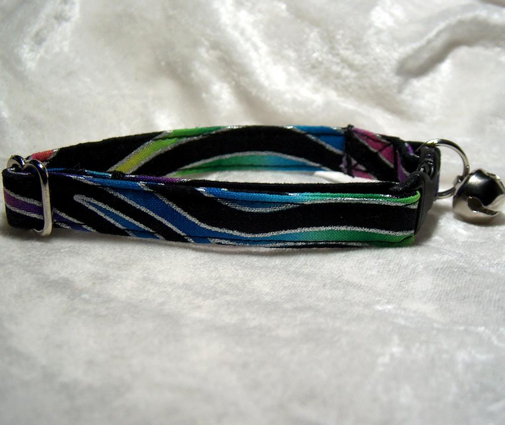 Neon Waves Cat or Kitten Collar