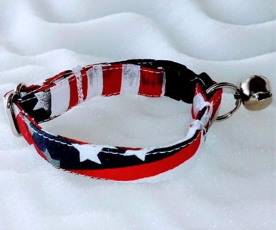 USA Red White Blue Cat collar