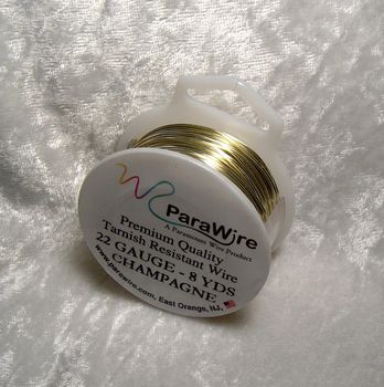 Champagne Gold Round Wire 22 Gauge Parawire