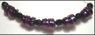 Purple Dichroic glass beads-lampwork set