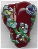 HEART LAMPWORKED Glass Beads