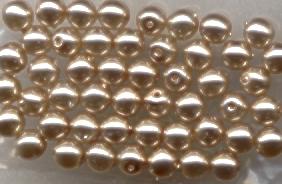 4mm Dark Rose Glass Pearls Round