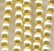 4mm Kiska White Glass Pearl beads