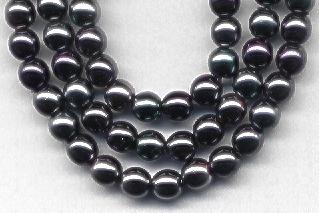 4mm Tahiti Peacock Glass Pearl Beads
