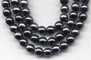 4mm Tahiti Peacock Glass Pearl Beads - Click Image to Close