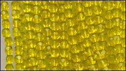 4mm Sunshine Yellow Czech Firepolish Glass Beads
