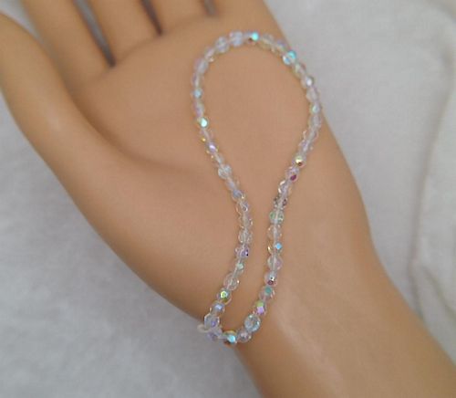 4mm Crystal Clear AB Czech Firepolish Glass Beads