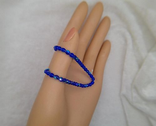4mm Cobalt Blue AB Czech Firepolish Glass Beads