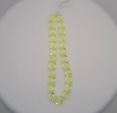 6mm Jonquil Yellow Czech Firepolish Glass Beads