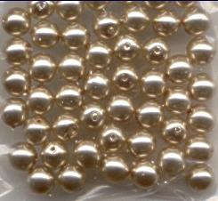 6mm Dark Rose Glass Pearls Beads