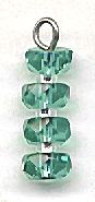 6x3mm Light Emerald Faceted Rondell