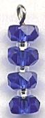 6x3mm Sapphire Blue Faceted Rondell