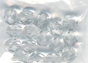 10mm Crystal Clear Czech faceted Firepolish Glass Beads