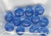 8mm Sapphire Blue Czech faceted Firepolish Glass Beads