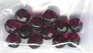 8mm Fuchsia Czech faceted Firepolish Glass Beads