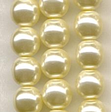 8mm Kiska Creamy White Glass pearls beads
